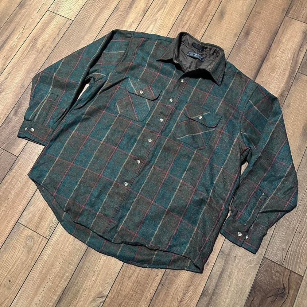 Van Heusen‎ Plaid Shirt Shacket Button Up Men's Large Winterweights